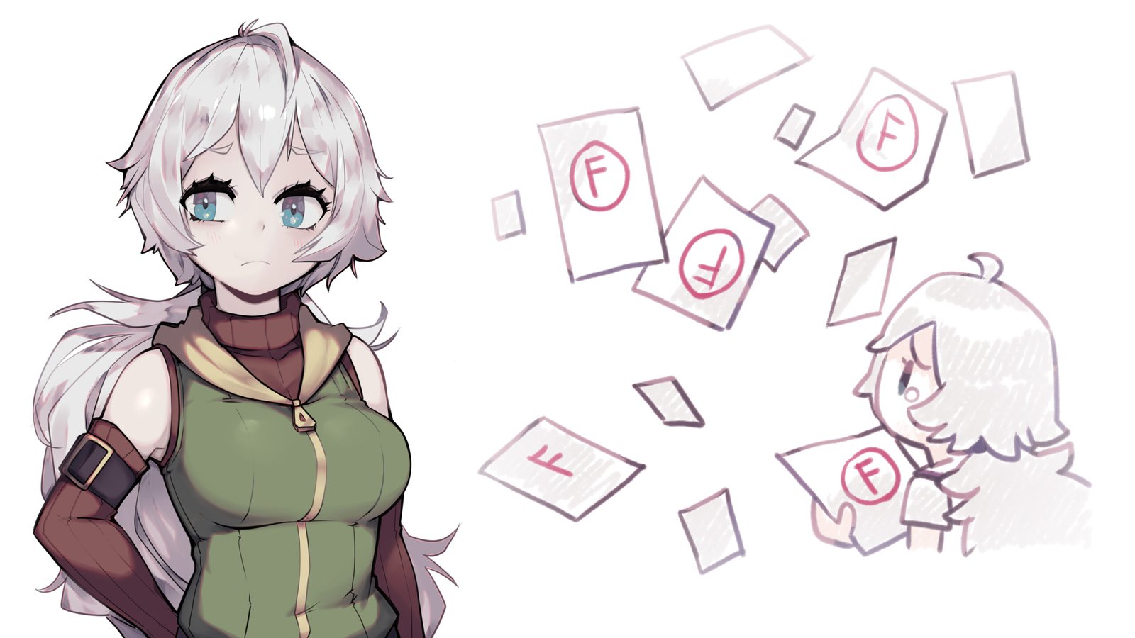 However, she failed the written exam...quite terribly in fact.